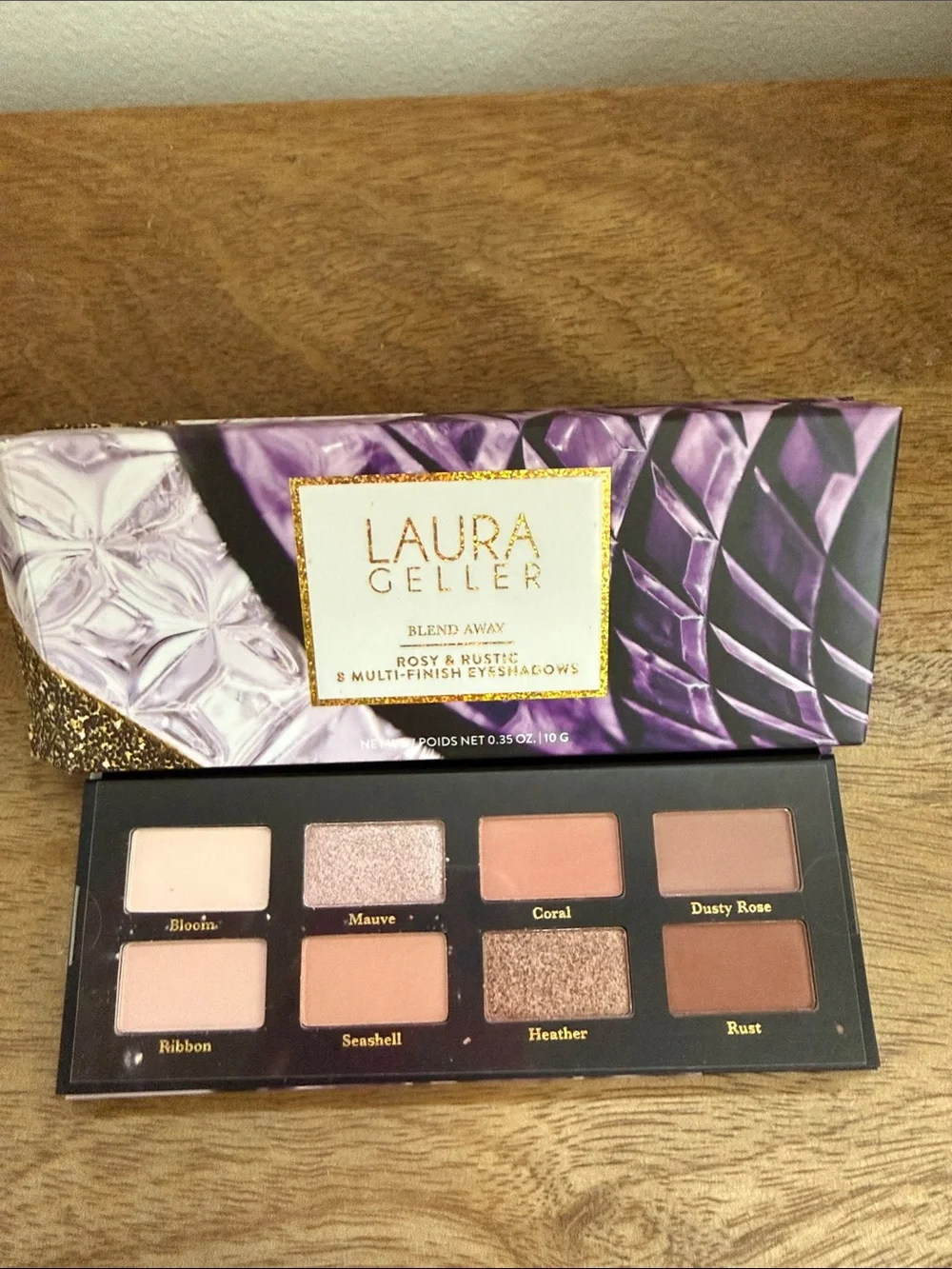 Laura Geller Rosy & Rustic 8-Color Eyeshadow Palette - Mauve, Coral, Dusty Rose